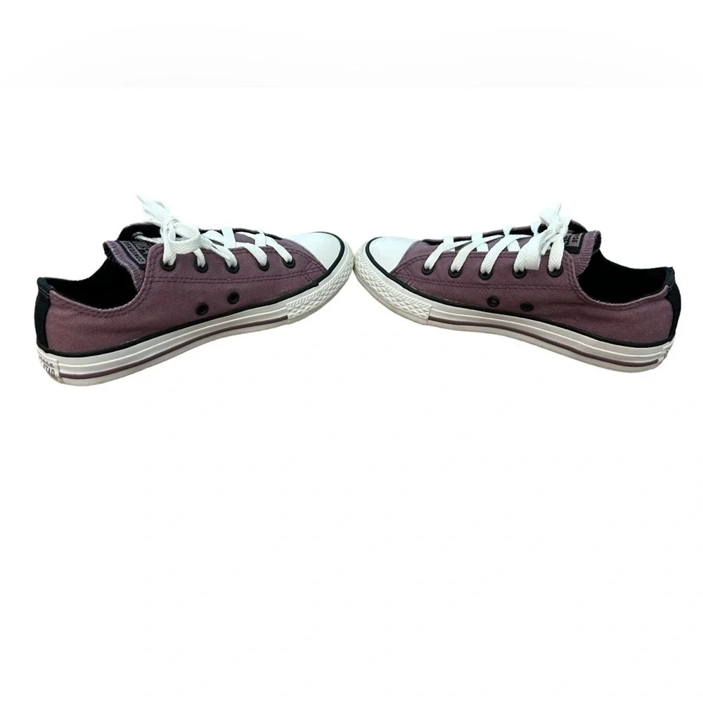 Converse All Star Low Top Sneaker Girls Purple Plum and Black Youth Size 3
